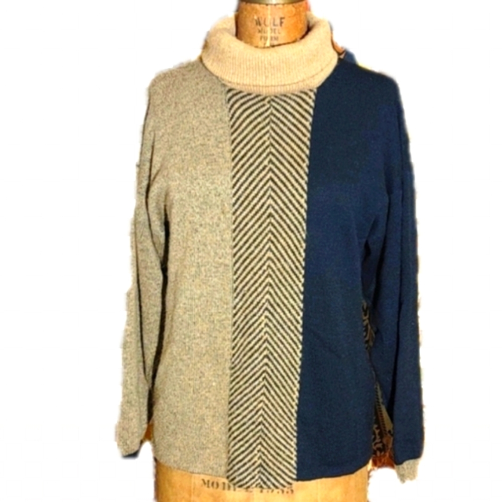 VTG wool blend sweater...   decent.  Mom Sweater.